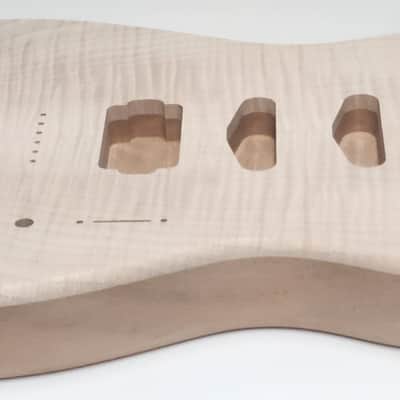 Shepard Custom Guitars Custom Stratocaster/Telecaster Hybrid Semi-hollow Backroute F Hole Optional 2026 - Unfinished image 7