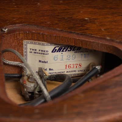 Gretsch PX 6129 Silver Jet Solid Body Electric Guitar (1955), ser. #16378, tweed hard shell case. image 12