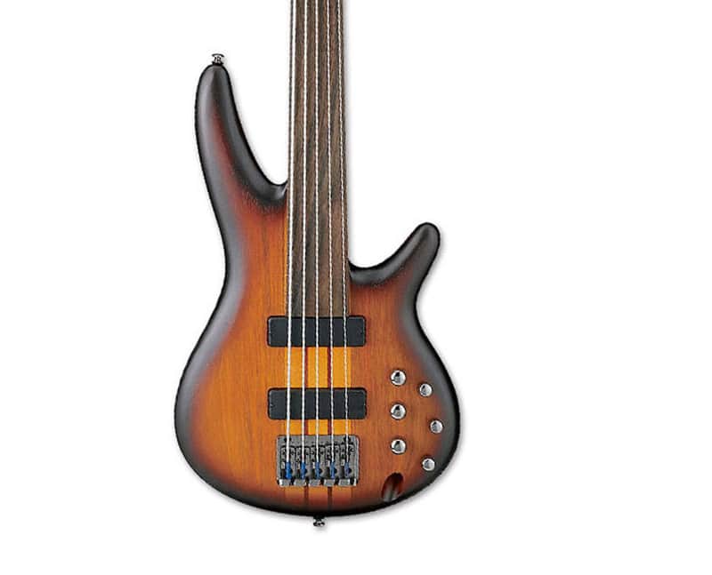 Used Ibanez SRF705BBF Fretless 5-String Bass - Brown Burst Flat image 1