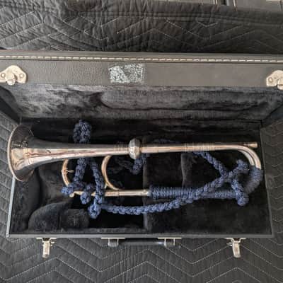 RON COLLIER ULTRA-RARE 'OLD GUARD' FIFE & DRUM CORPS CEREMONIAL TRUMPET w/CASE #9 image 2