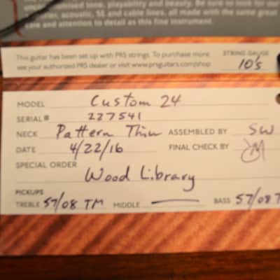 PRS Wood Library Custom 24 Artist Korina image 19