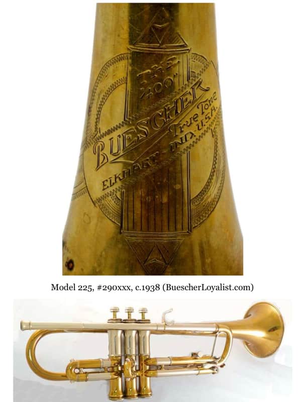 Buescher True Tone “The 400” Bb Trumpet (Model 225)(Professional