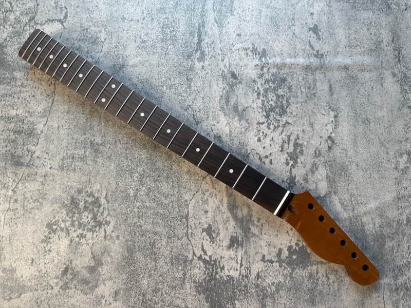 BMC Guitar Neck Tele® Telecaster® 22 Fret Roasted 3AAA Flame Maple With Rosewood Fingerboard Nitro Lacquer Rounded Fret Ends - 9.5 Radius TRMRF22 3A #4 image 1