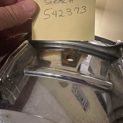 Ludwig LM400 5x14 Supraphonic Snare Drum 1967 - Chrome image 10