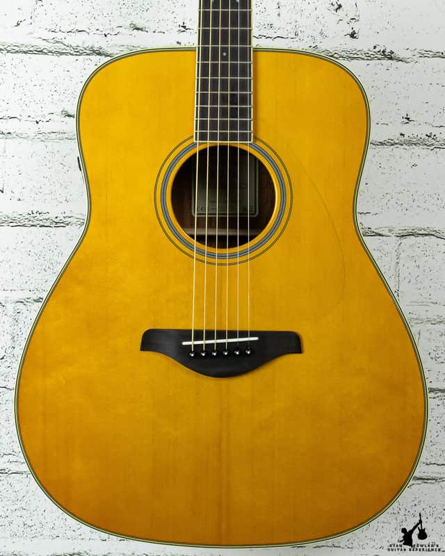 Yamaha FG-TA TransAcoustic Dreadnought Vintage Tint image 1
