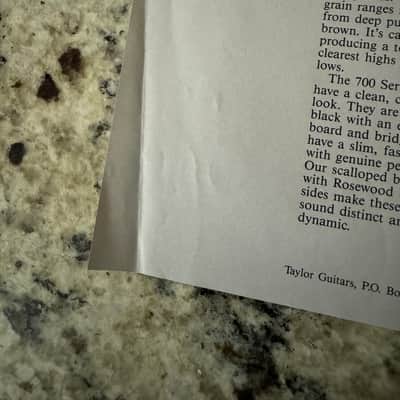 Taylor Flyer Brochures 90s ? Dan Crary Artist Series Koa 900 800 700 600 500 image 7