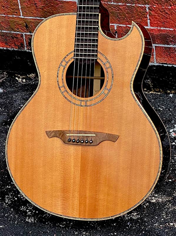 Abe Wechter Elite Series 2005 an insane rare Shakti style cutaway w/Abe's scalloped fingerboard. image 1