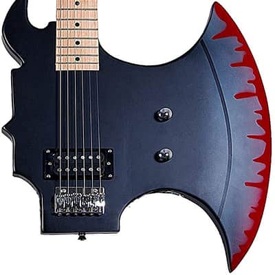 Glen Burton AXE Electric Guitar 6 String With FREE Carrying Bag GE2011 Black image 2