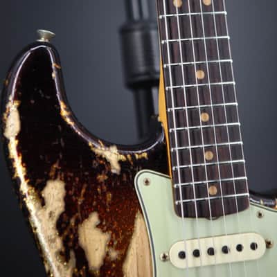 Fender Custom Shop 1963 Stratocaster® Super Heavy Relic® - Super Faded Aged 3-Color Sunburst Sparkle image 7