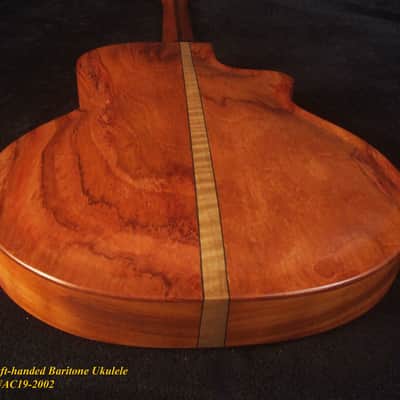 Handmade Left-Handed Baritone Ukulele, Solid Spruce, Rosewood Cutaway, 4 String, Soft-bag, Bruce Wei UAC19-2002 image 8