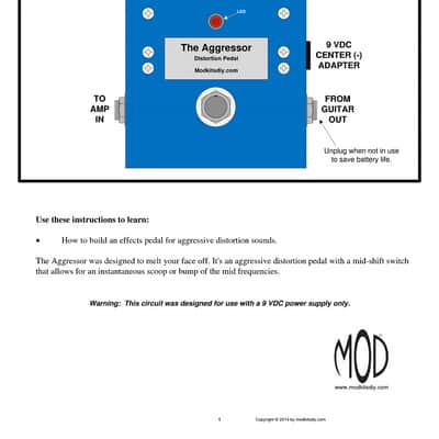 MOD Kit - The Aggressor Distortion Pedal Kit, Mod Kits DIY image 6