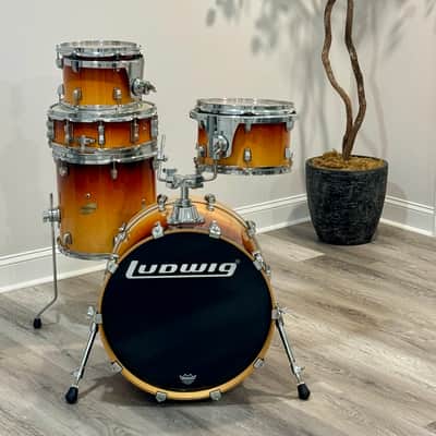 Ludwig Accent cs - Sunburst lacquer 20/14/12/10 with 14 inch snare image 1