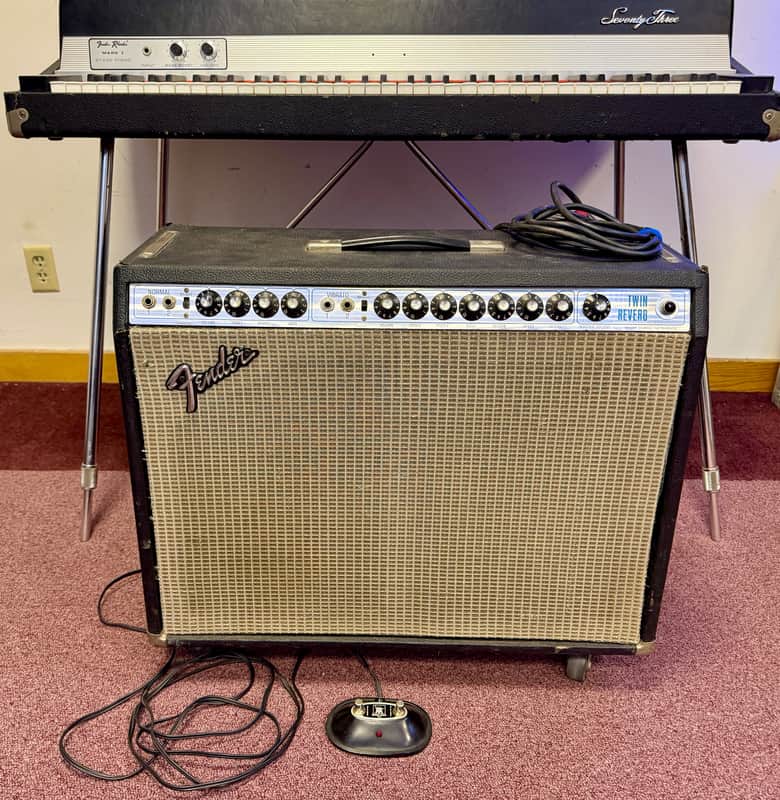 Fender 1975 Twin Reverb Silverface 2x12 Guitar Combo Serviced Nirvana Cobain image 1