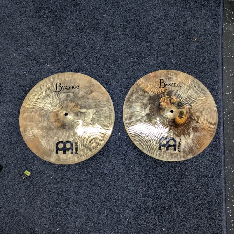Meinl 14" Byzance Brilliant Medium Hi-Hat Cymbals (Pair) 2004 - Present - Brilliant image 1