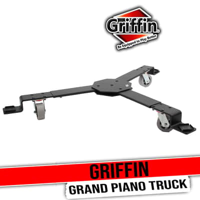 GRIFFIN Piano Truck Dolly – Spider Mobileer Cart for Concert Baby Grand Pianos – 3 Large Wheel Moving Dollie Stage Stand with Adjustable Legs – Adjustable Universal Sturdy Placement Mount Holder image 1