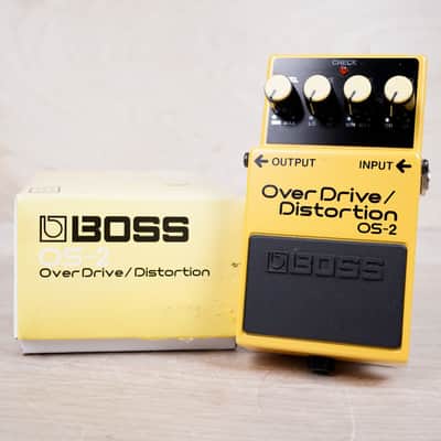 Boss OS-2 OverDrive/Distortion (Silver Label) 2010 Yellow w/ Box, Paperwork