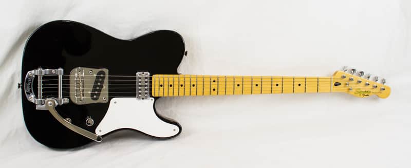Squier Vintage Modified Cabronita Telecaster w/ Bigsby, Black | Reverb