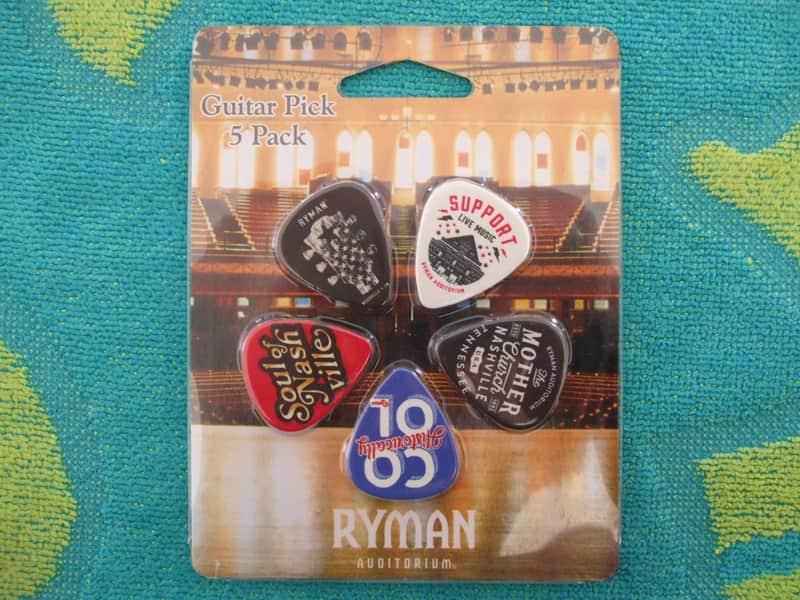 The Ryman Auditorium 5 guitar picks pack plectrum ZCD image 1