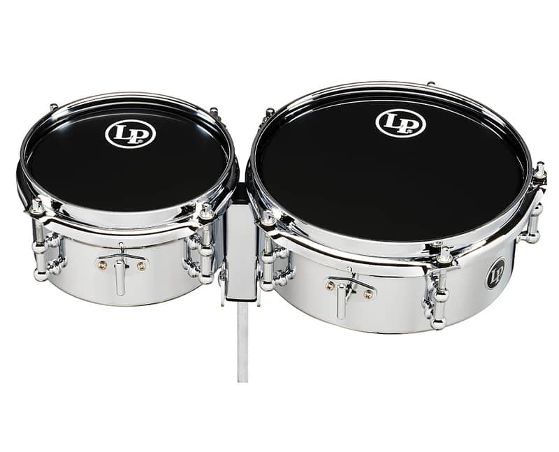 Latin Percussion 6-8" Mini Timbales Snares Mount Steel Cr image 1