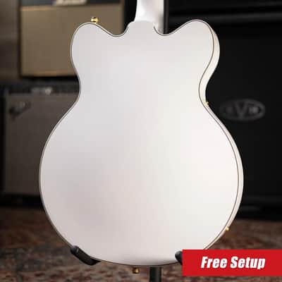 Gretsch G5422GLH Electromatic Classic Hollow Body Double-Cut Left-Handed Electric Guitar - Snow Crest White image 2