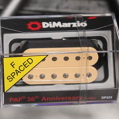 DiMarzio DP223FCR PAF 36th Anniversary F-Spaced Bridge Humbucker - Cream / Nickel Pole Pieces