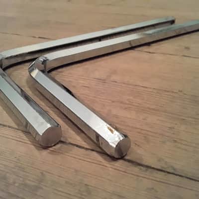 Ludwig Vintage Hex Mounting Arm Rods (Pair) - Polished Chrome image 1
