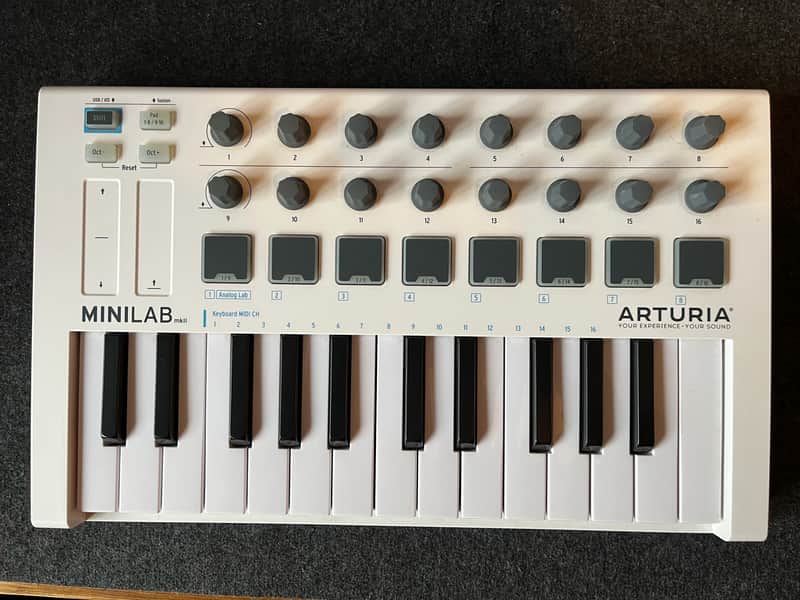 Arturia MiniLab MkII 25-Key MIDI Controller 2017 - Present - White image 1