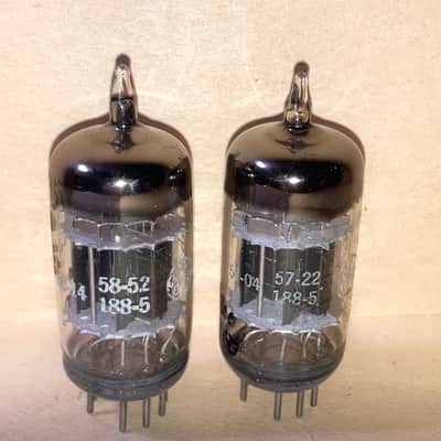 GE 5751 Black Plate Triple Mica JAN Mil-Spec Tubes, Matched Pair, Tested image 3