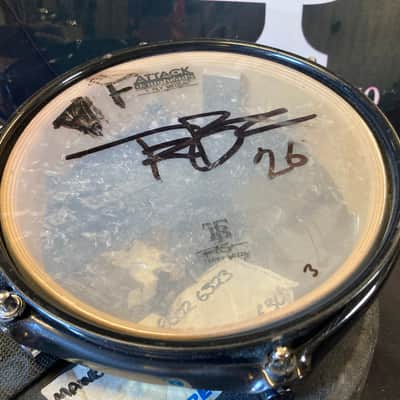 Terry Bozzio's DW - 2x10" Maple Piccolo Concert Tom with Mount "F", Autographed! 1998–2002 Transparent Dark Walnut Satin Oil image 7