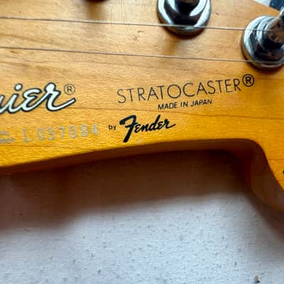 Squier Hank Marvin Stratocaster 1991 Fiesta Red MIJ image 3