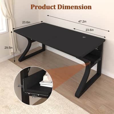 55" Music Production Desk – DJ & Producer Studio Workstation Table Bild 4