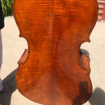 Tyrolean made String Bass circa 1900. Unique Cello shape image 2
