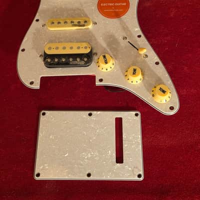 Wilkinson Loaded Pickguard White Pearloid/Cream w/ Backplate & Push-Pull Tone Pot image 1