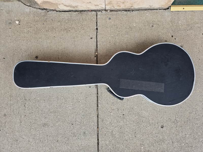 Univox Single Cut Guitar Hard Case 1970's - Black/Yellow image 1