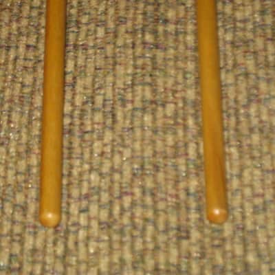 one pair of new old stock A+ Mike Balter MB10B (10B) Extra Hard Keyboard Mallets, 1 and 1/8" phenolic (plastic) round (gray color) HEADS and natural birch HANDLES - mid to late 1990s (+ packaging) Unwound Series image 13