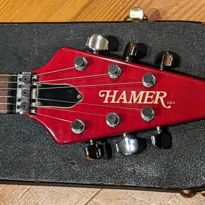 Hamer 1984 K.K. Downing Signature Flying V Vector Translucent Red Flame Top VINTAGE Guitar w/OHSC, RARE & EXC! image 8
