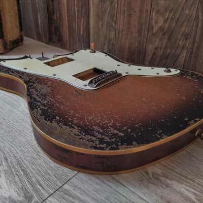 #202612 :: Baldman Jazzmaster double bound set (body + neck)in Relic Sunburst :: Aged Vintage Roadworn image 7