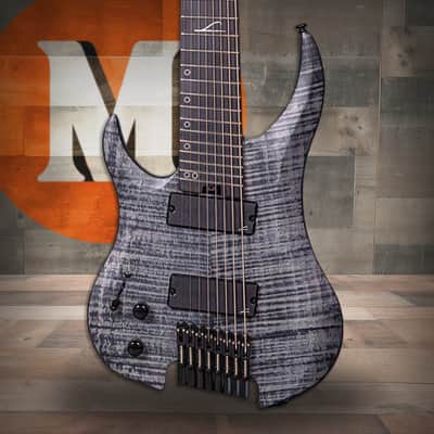 Legator N8FSSL Ghost 8 String Electric Guitar Left Hand - Black Flame (N8FSSL-BLK) image 1