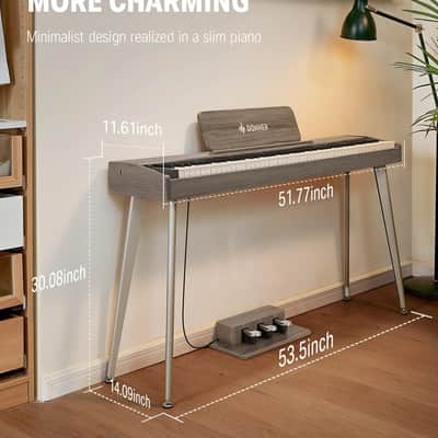 DDP-60 88-Key Digital Piano – Semi-Weighted Electric Keyboard w/ Stand & 3 Pedals image 2