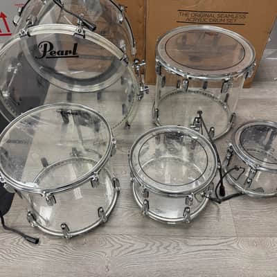Pearl Crystal Beat Acrylic LED Drum Set 22/10/12/14/16 & DW Snare! image 4