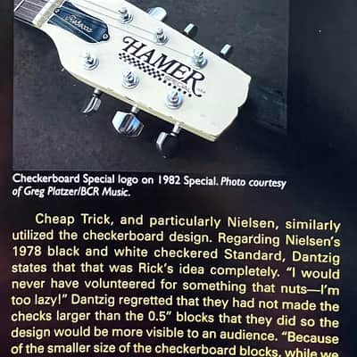 1982 Hamer Special Checkerboard Logo - "Rebecca" as seen in the Hamer book image 13
