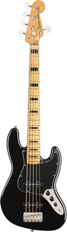 Squier Classic Vibe 70s Jazz Bass V 5 String Maple Neck Black image 1