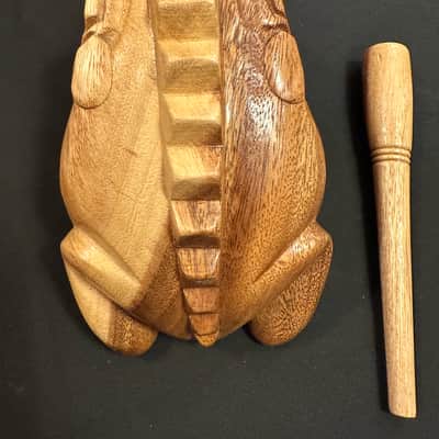Handmade 8" Frog Guiro Scraper Rasper, Rhythm Fusion, with Beater-MINT image 5
