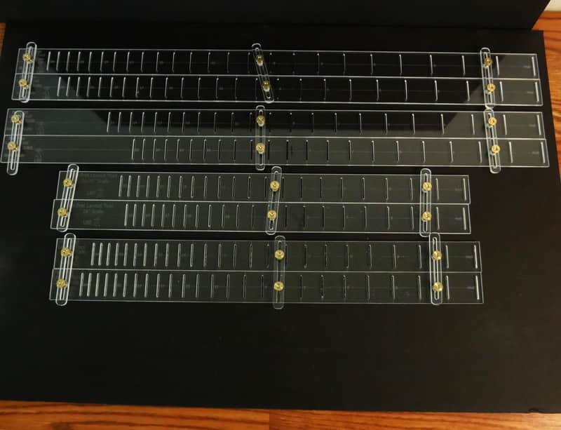 Lone Buck Guitars Bass Guitar Adjustable 30" - 34" Fan Fret Multi-scale layout tool for fingerboard fretting Acrylic 2025 image 1