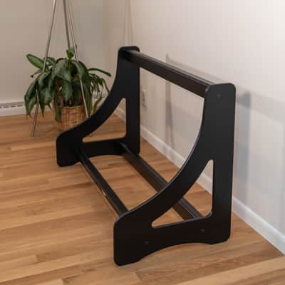 "Case Place" single level storage rack for acoustic, electric, bass, and other instrument cases BLACK image 3