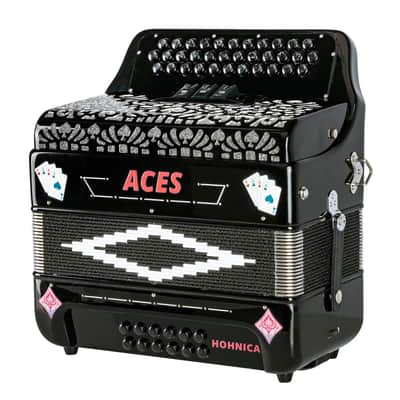 Hohnica Aces Accordion 3-Register EAD Tone - Black (ACES II EBK) image 15
