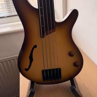 Ibanez SRH505F-NNF Bass Workshop Fretless Soundgear 2017 - Present - Natural Browned Burst Flat
