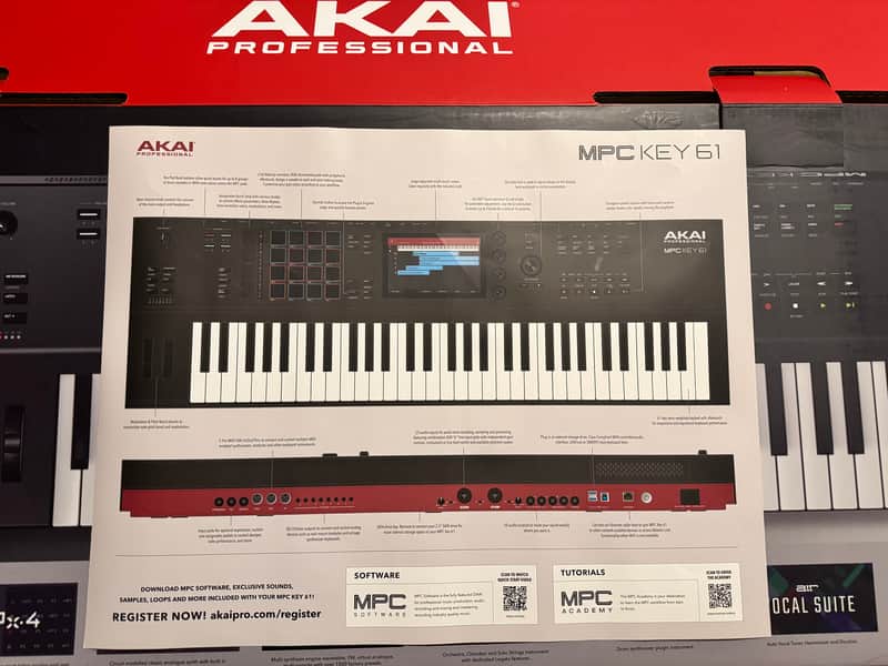 Akai MPC Key 61 Standalone Workstation Synthesizer 2022 - Present - Black image 1