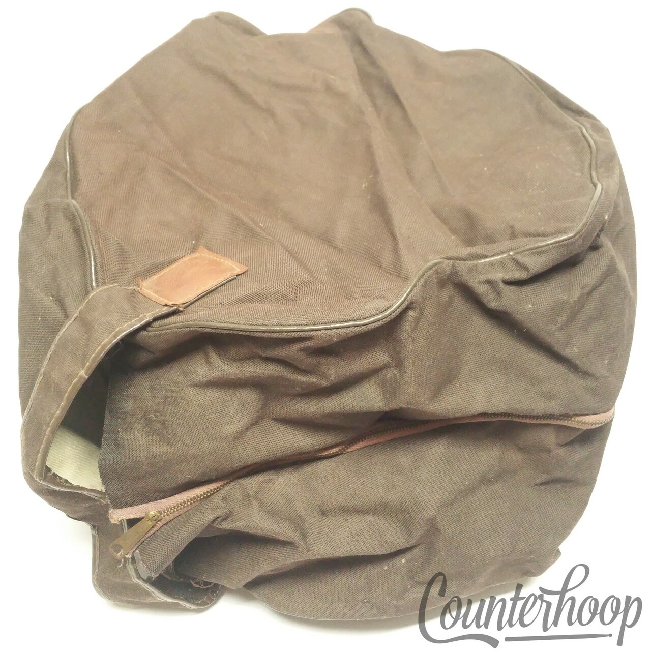 Slingerland 9x13" Canvas Fabric Tom Drum Case Soft Shell Vintage 40s Elem Zipper — main photograph