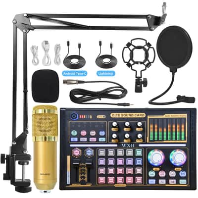Bm800 Microphone Sound Card Full Set Of Mobile Phone Computer Microphone Special Equipment Suit image 4
